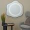 30" Multicolored Glass Wavy LED Room Wall Mirror with Radial Pattern